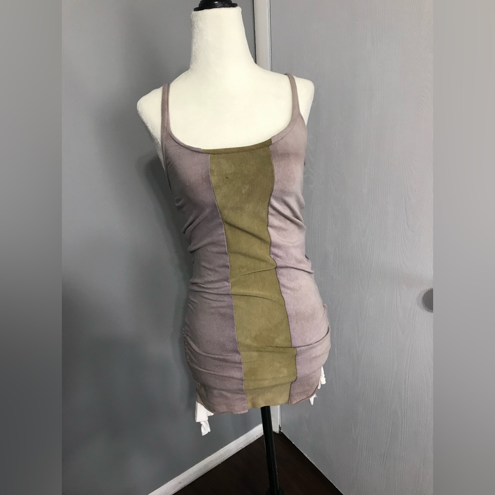 Ayakasha threads organic hand sewn plant dyed  xs/s mini dress/tunic